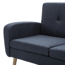 3-osobowa sofa tapicerowana tkaniną, ciemnoszara