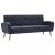 3-osobowa sofa tapicerowana tkaniną, ciemnoszara