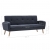 3-osobowa sofa tapicerowana tkaniną, ciemnoszara