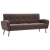 3-osobowa sofa tapicerowana tkaniną, brązowa
