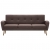 3-osobowa sofa tapicerowana tkaniną, brązowa