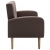 3-osobowa sofa tapicerowana tkaniną, brązowa