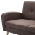 3-osobowa sofa tapicerowana tkaniną, brązowa
