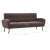 3-osobowa sofa tapicerowana tkaniną, brązowa