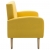 3-osobowa sofa tapicerowana tkaniną, żółta