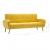 3-osobowa sofa tapicerowana tkaniną, żółta