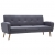 Sofa 3-osobowa, tapicerowana tkaniną, jasnoszara
