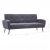 Sofa 3-osobowa, tapicerowana tkaniną, jasnoszara