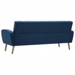 3-osobowa sofa tapicerowana, niebieska