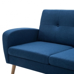 3-osobowa sofa tapicerowana, niebieska