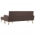 Sofa z leżanką, obita tkaniną, 186 x 136 x 79 cm, brązowa
