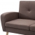 Sofa z leżanką, obita tkaniną, 186 x 136 x 79 cm, brązowa