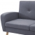 Sofa z leżanką, obita tkaniną, 186 x 136 x 79 cm, jasnoszara