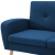 Sofa z leżanką, obita tkaniną, 186 x 136 x 79 cm, niebieska