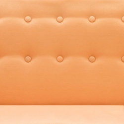 Sofa z leżanką, obita tkaniną, 171,5x138x81,5 cm, pomarańczowa