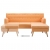Sofa z leżanką, obita tkaniną, 171,5x138x81,5 cm, pomarańczowa