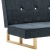 Sofa rozkładana, tapicerowana materiałem, ciemnoszara