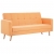 Sofa tapicerowana materiałem, pomarańczowa