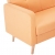 Sofa tapicerowana materiałem, pomarańczowa