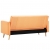 Sofa tapicerowana materiałem, pomarańczowa