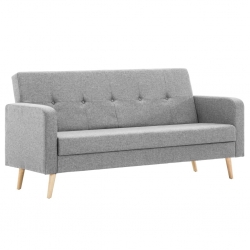 Sofa materiałowa, jasnoszara