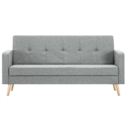 Sofa materiałowa, jasnoszara