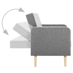 Sofa materiałowa, jasnoszara