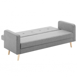 Sofa materiałowa, jasnoszara