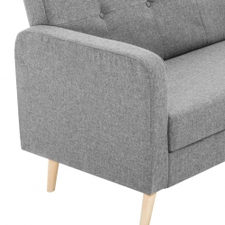 Sofa materiałowa, jasnoszara
