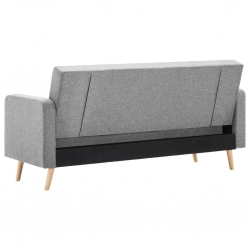 Sofa materiałowa, jasnoszara