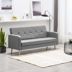 Sofa materiałowa, jasnoszara