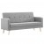 Sofa materiałowa, jasnoszara