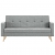 Sofa materiałowa, jasnoszara