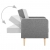 Sofa materiałowa, jasnoszara