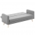 Sofa materiałowa, jasnoszara