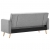 Sofa materiałowa, jasnoszara