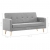 Sofa materiałowa, jasnoszara