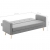 Sofa materiałowa, jasnoszara