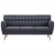 3-osobowa sofa tapicerowana tkaniną, 172x70x82 cm, ciemnoszara