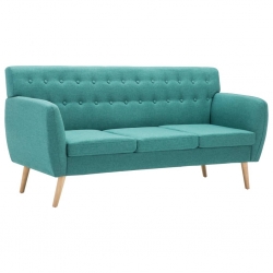 3-osobowa sofa tapicerowana tkaniną, 172x70x82 cm, zielona