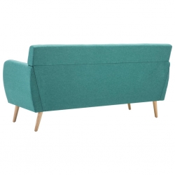 3-osobowa sofa tapicerowana tkaniną, 172x70x82 cm, zielona