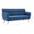 3-osobowa sofa tapicerowana tkaniną, 172x70x82 cm, niebieska