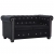 Sofa Chesterfield, 2-os., obita aksamitem, 146x75x72 cm, czarna