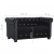Sofa Chesterfield, 2-os., obita aksamitem, 146x75x72 cm, czarna