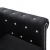 Sofa Chesterfield, 2-os., obita aksamitem, 146x75x72 cm, czarna