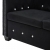 Sofa Chesterfield, 2-os., obita aksamitem, 146x75x72 cm, czarna