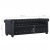 Sofa Chesterfield, 3-os., obita aksamitem, 199x75x72 cm, czarna