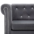 Sofa Chesterfield, 3-os., obita aksamitem, 199x75x72 cm, szara