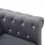 Sofa Chesterfield, 3-os., obita aksamitem, 199x75x72 cm, szara