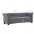Sofa Chesterfield, 3-os., obita aksamitem, 199x75x72 cm, szara
